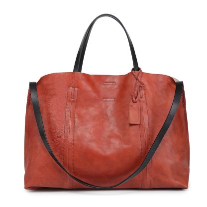 First-layer cowhide large-capacity handbag - Image 3
