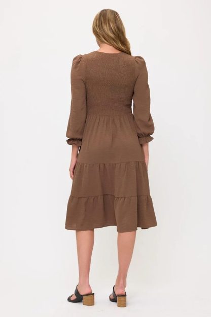 Retro Polka Dot V-Neck Waist Cake Dress - Image 2