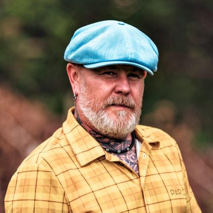 Fresh light blue linen newsboy cap - Image 6