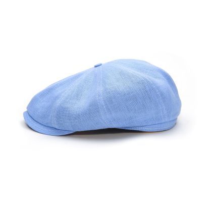 Fresh light blue linen newsboy cap - Image 5
