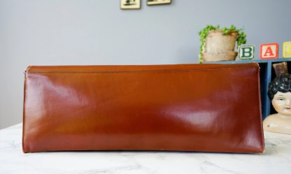 Vintage brown oil leather long clutch - Image 6