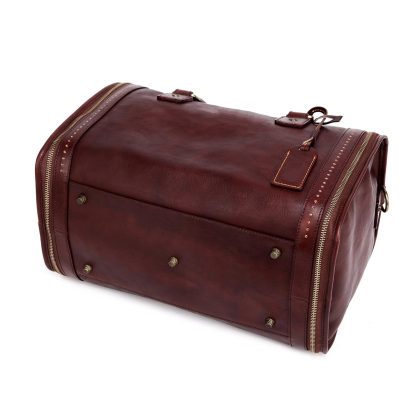 Vintage top-grain cowhide Boston travel - Image 11
