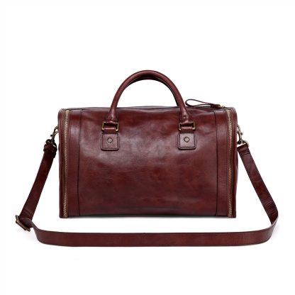 Vintage top-grain cowhide Boston travel - Image 2