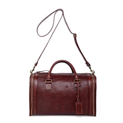 Vintage top-grain cowhide Boston travel - Image 5