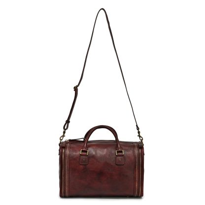 Vintage top-grain cowhide Boston travel - Image 4