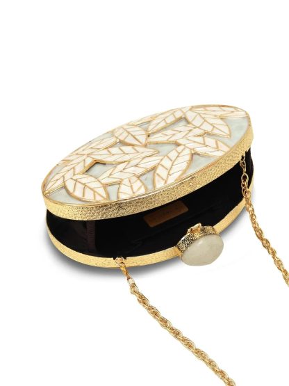 Handmade leaf patchwork crossbody bag - Image 6