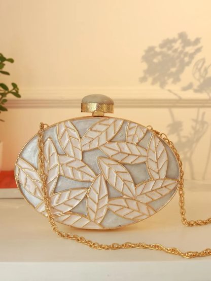 Handmade leaf patchwork crossbody bag - Image 5