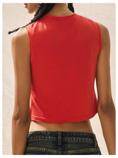 American retro denim cropped vest - Image 3
