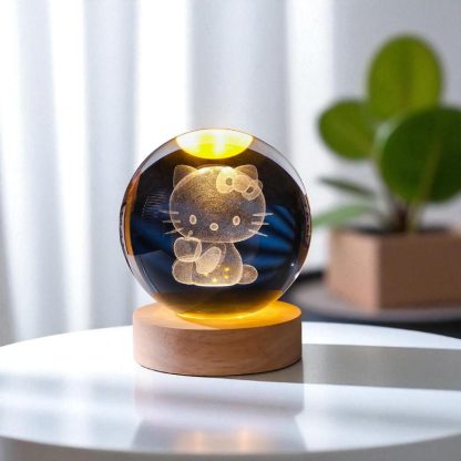 Carved crystal Hello Kitty night light ornament - Image 5