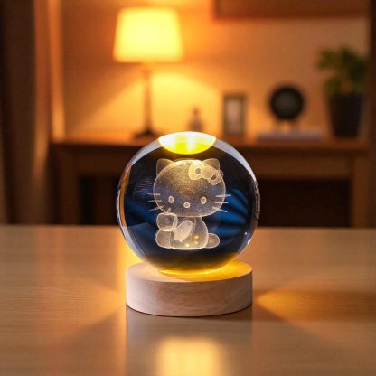 Carved crystal Hello Kitty night light ornament - Image 4