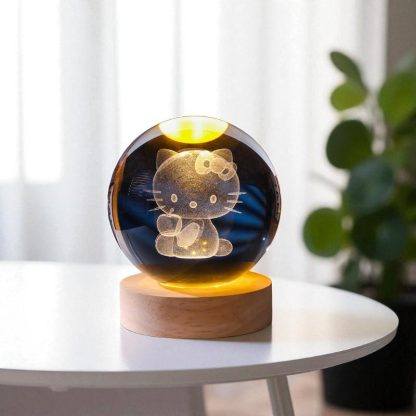 Carved crystal Hello Kitty night light ornament - Image 3