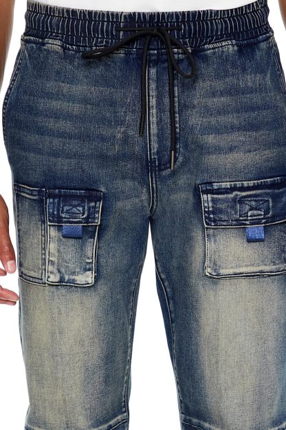 Vintage distressed multi-pocket denim overalls - Image 6