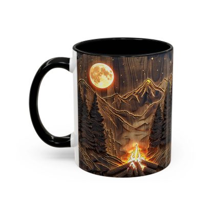 Moonlit volcanic forest embossed mug - Image 4