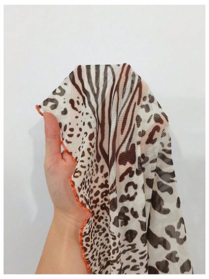 Printed deep V spaghetti strap slim vest - Image 5
