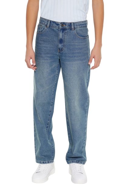 Classic Washed Straight Jeans