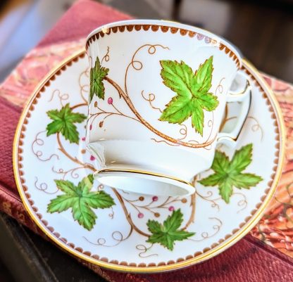 Vine Leaf Bone China Cup and Saucer Set - Image 5