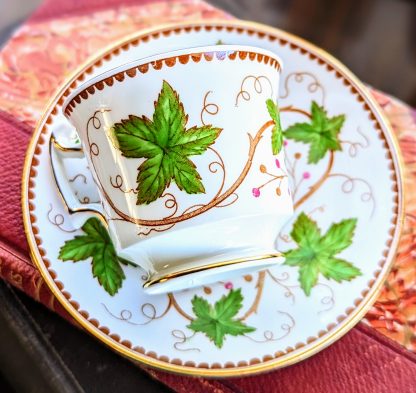 Vine Leaf Bone China Cup and Saucer Set - Image 4