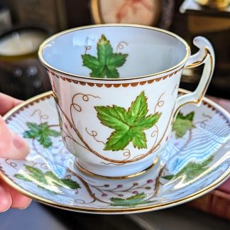 Vine Leaf Bone China Cup and Saucer Set