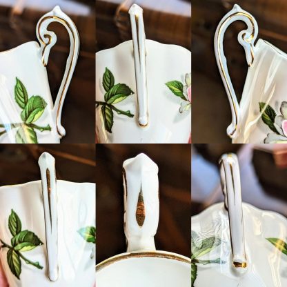 Hand-painted white camellia tea cup - Image 6