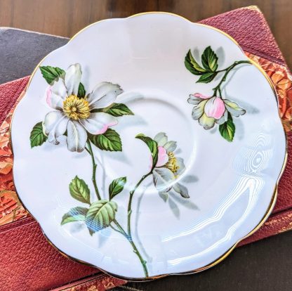 Hand-painted white camellia tea cup - Image 3