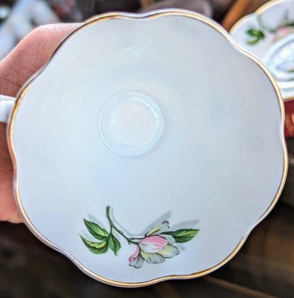 Hand-painted white camellia tea cup - Image 2
