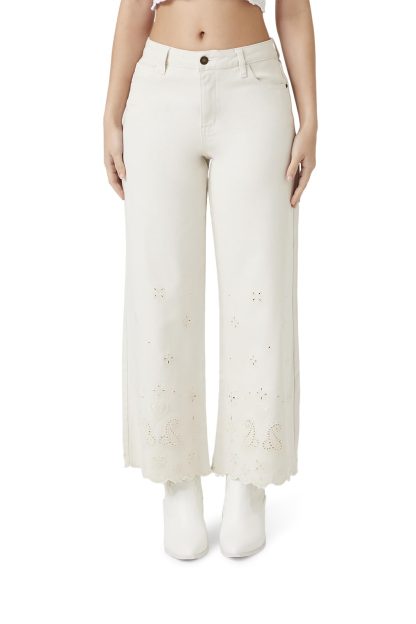 French retro petal-edge high-waist casual pants - Image 4