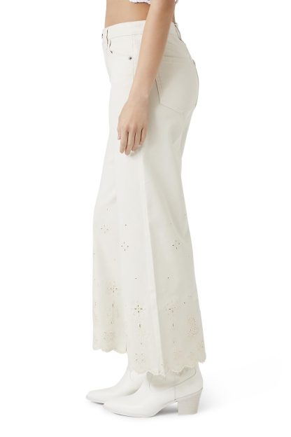 French retro petal-edge high-waist casual pants - Image 3