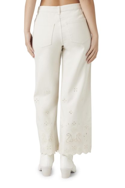 French retro petal-edge high-waist casual pants - Image 2