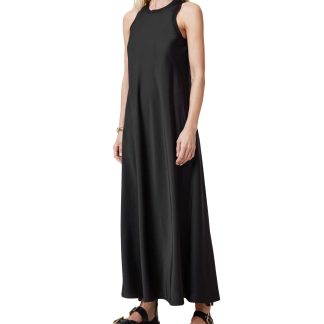Black sleeveless long dress