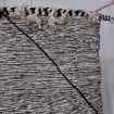 Handmade black and white diamond tassel carpet - Image 10