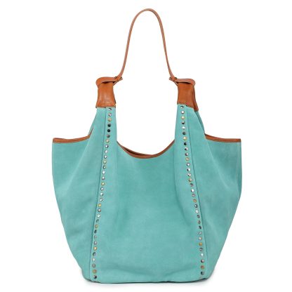 Suede studded tote bag - Image 6