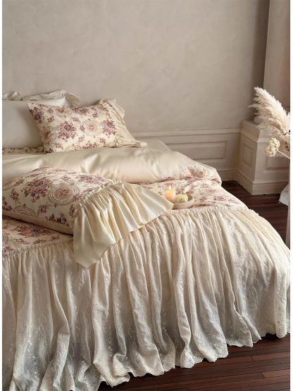 French palace retro lace floral bedding four-piece set - Image 8