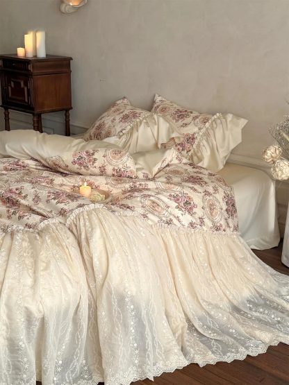 French palace retro lace floral bedding four-piece set - Image 7