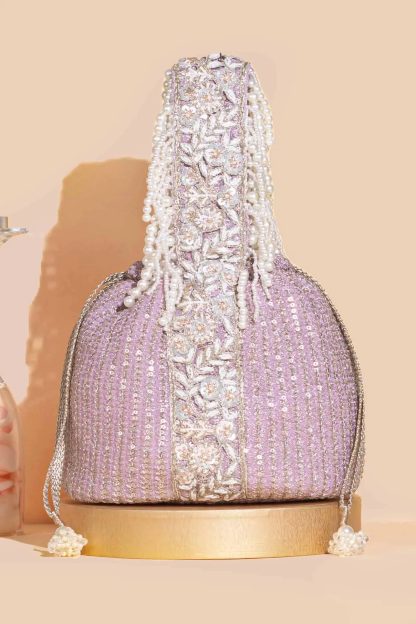 Dream Galaxy Pearl Embroidery Drawstring Bag - Image 5