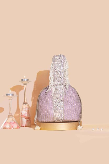 Dream Galaxy Pearl Embroidery Drawstring Bag