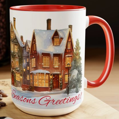 Christmas Snowy Street Scene Mug - Image 4