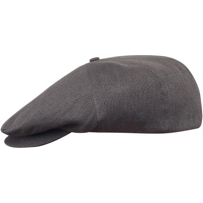 Dark Gray Breathable Linen Newsboy Cap - Image 7