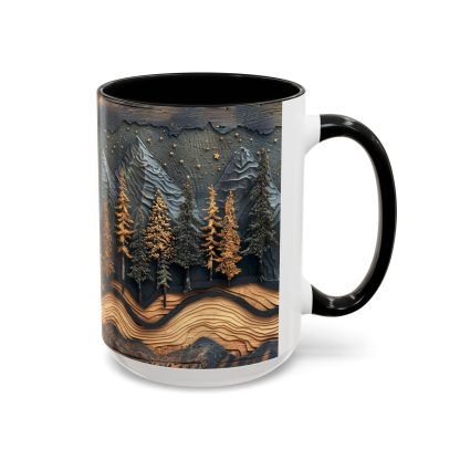 Embossed forest mug