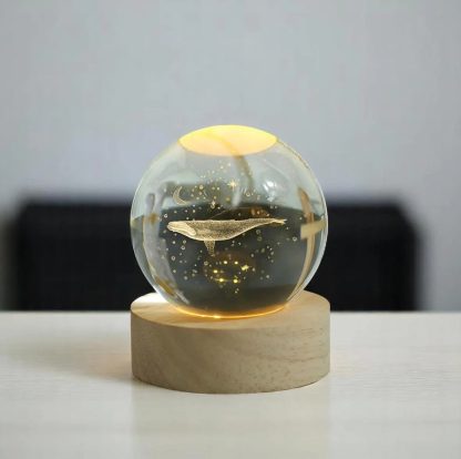 Crystal Whale Night Light Ornament - Image 6