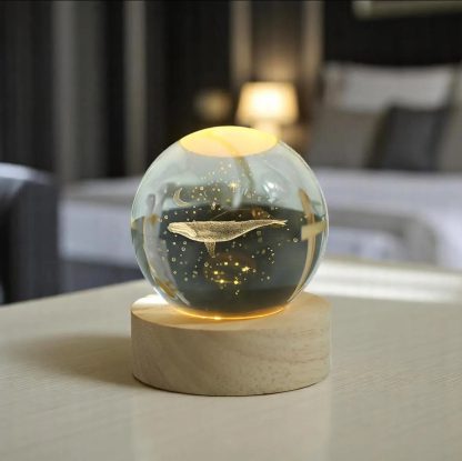 Crystal Whale Night Light Ornament