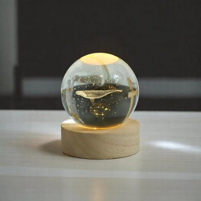 Crystal Whale Night Light Ornament - Image 4
