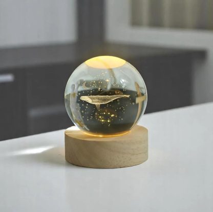 Crystal Whale Night Light Ornament - Image 3