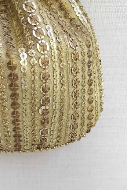 Gilded sequined tassel drawstring bag - Image 4