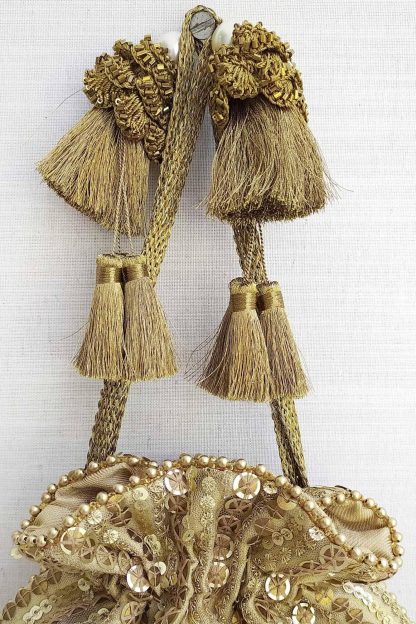Gilded sequined tassel drawstring bag - Image 2