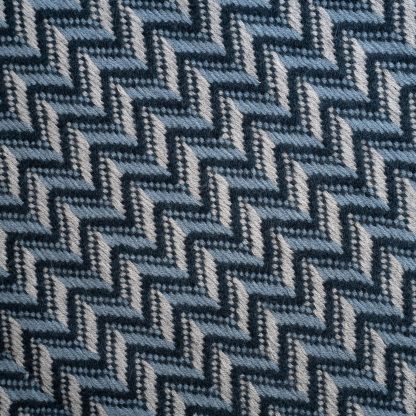 Marine Herringbone Wool Blend Throw Blanket - Image 7