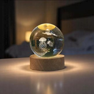 Crystal jellyfish night light ornaments