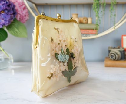 Retro 3D Floral Transparent PVC Chain Bag - Image 3