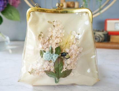 Retro 3D Floral Transparent PVC Chain Bag - Image 2