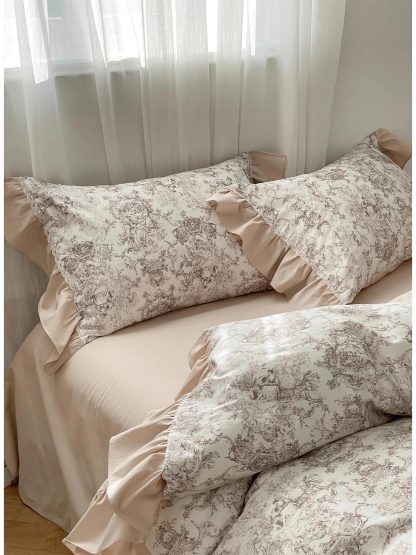 French retro floral ruffle bedding four-piece set - Image 10