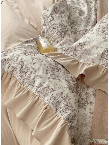 French retro floral ruffle bedding four-piece set - Image 3